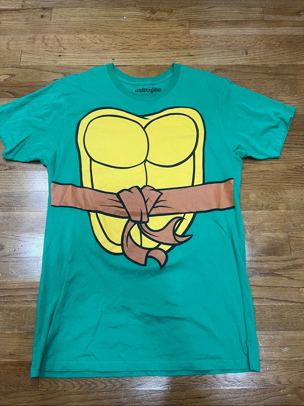 Welovefine Green Short-Sleeve Graphic Tee with Yellow turtle 🐢 Shell Print